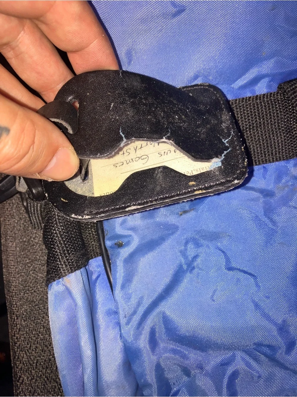 Vintage 90s Y2K ASICS Blue Tote / Computer / Record Zip Strap Over Bag
